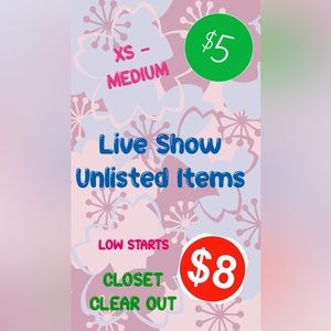 Unlisted goodies for posh live show